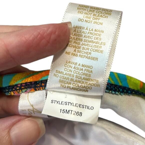 Women's Anne Cole Live in Color Twist Front Bandeau Tankini Halter Top Size XL - Picture 7 of 7